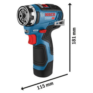 Аккумуляторная дрель-шуруповерт Bosch GSR 12V-35 FC Professional, 2 акб GBA 12V 3.0Ah, з/у GAL 12V-40, с 4 адаптерами в L-Boxx 102