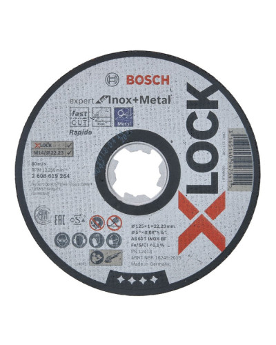 X-LOCK Відрізний диск PRO for Metal & Inox 125x1x22.23 прямий