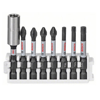 PRO Кассета ударных бит Impact Control 50 мм PH2 (2шт), PZ2 (2шт), T20, T25, T30 + магнитный держатель