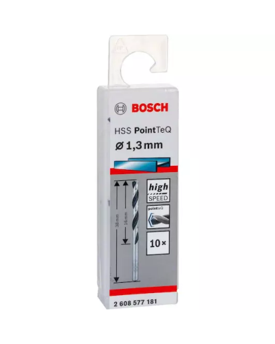 10 HSS PointTeQ свердел 1.3 мм Bosch  - фото 2