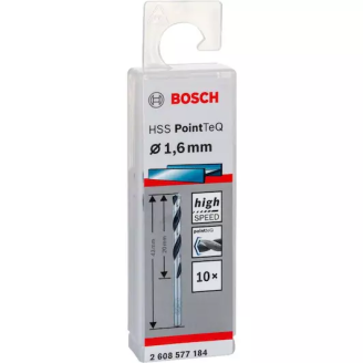 10 HSS PointTeQ свердел 1.6 мм Bosch