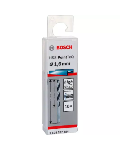 10 HSS PointTeQ свердел 1.9 мм Bosch  - фото 2