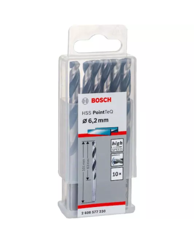 10 HSS PointTeQ свердел 6.2 мм Bosch  - фото 2