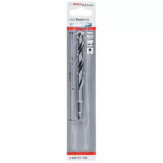 Сверло HSS PointTeQ HEX 9.5X125мм.