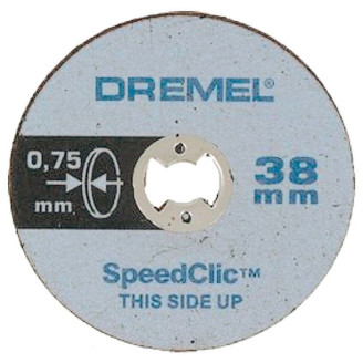 DREMEL® EZ SpeedClic: ТОНКИЙ (0.75) МЕТАЛЛ. ОТРЕЗН.КРУГ SC409 (38 ММ), 5 шт