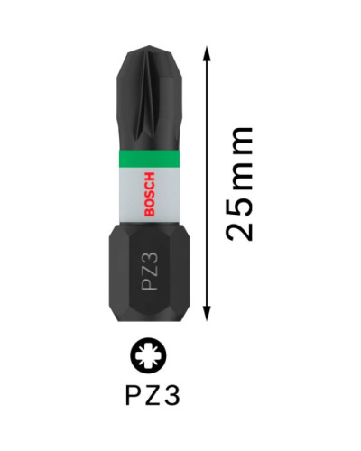 PRO Impact Control PZ3 біти 25 мм, 2шт  - фото 2