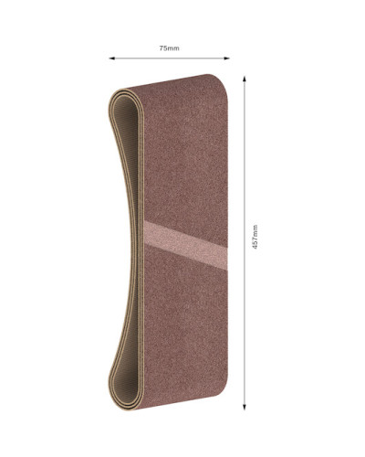 3 шліфувальні стрічки Bosch X440 Best for Wood + Paint 75x457мм K80  - фото 2