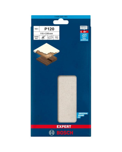 10 шліфлистів Bosch M480 на сітчастій основі115x230 K150  - фото 6