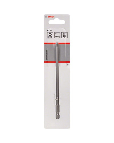 1 біта Bosch Extra Hard 145 мм PZ2 зі стопорним кільцем для насадки MA55  - фото 2