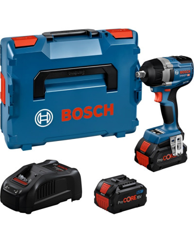 Акумуляторний безщітковий ударний гайковерт Bosch GDS 18V-750 C +  (2 x18V 8.0 А + GAL 1880 CV+ 1 xLow Energy GCY 42 Professional + L-BOXX 136)