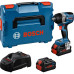 Акумуляторний безщітковий ударний гайковерт Bosch GDS 18V-750 C +  (2 x18V 8.0 А + GAL 1880 CV+ 1 xLow Energy GCY 42 Professional + L-BOXX 136)