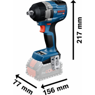 Аккумуляторный безщеточный ударный гайковерт Bosch GDS 18V-750 C+ (2 x18V 8.0 А + GAL 1880 CV+ 1 xLow Energy GCY 42 Professional + L-BOXX 136)