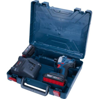 Аккумуляторный безщеточный ударный гайковерт Bosch GDR 18V-215+ (2x18V 2.0Ah + 1хGAL 18V-20+ Кейс)