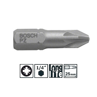 100 біт Extra Hard 25 мм PZ1 Bosch