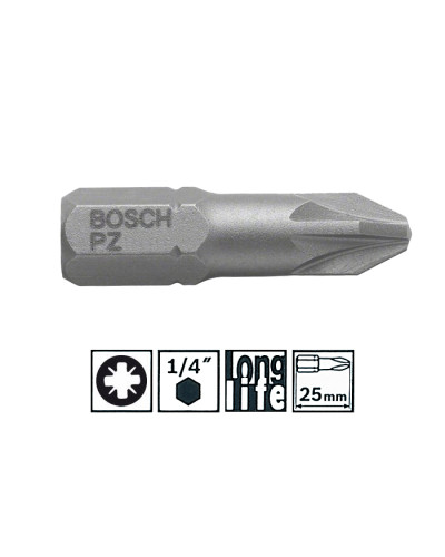 100 біт Extra Hard 25 мм PZ1 Bosch