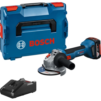 Набір Bosch Кутова шліфмашина GWS 18V-8 +Акумулятор GBA 18V 4.0Ah+Дриль-шурупокрут GSR 185-LI + Кейс+Перфоратор GBH 187-LI соло