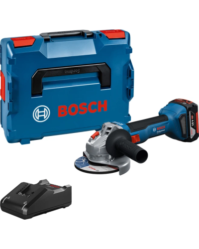 Набір Bosch Кутова шліфмашина GWS 18V-8 +Акумулятор GBA 18V 4.0Ah+Дриль-шурупокрут GSR 185-LI + Кейс+Перфоратор GBH 187-LI соло  - фото 3