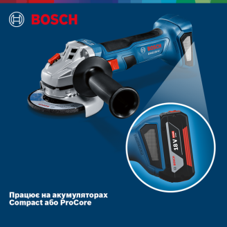 Набір Bosch Кутова шліфмашина GWS 18V-8 +Акумулятор GBA 18V 4.0Ah+Дриль-шурупокрут GSR 185-LI + Кейс+Перфоратор GBH 187-LI соло