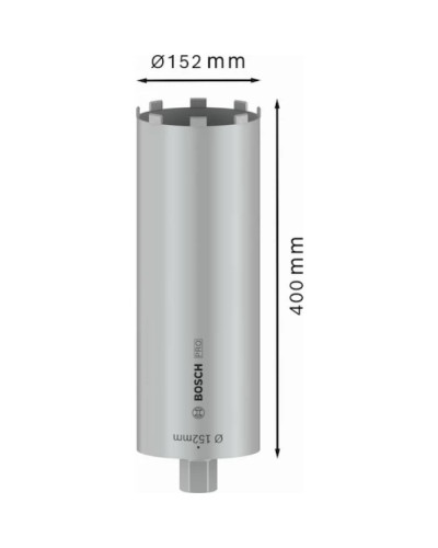 PRO Коронкове свердло для сухого різання, 142x400 мм, 1 1/4 дюйма UNC  - фото 3