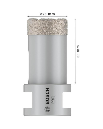 PRO Алмазна коронка 25 мм DRY SPEED  - фото 3