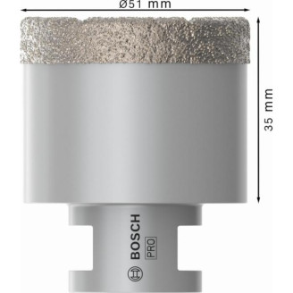 PRO Алмазная коронка 51 мм DRY SPEED