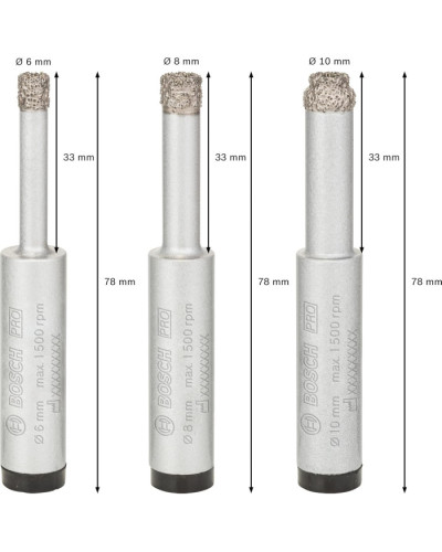 PRO 3 АЛМАЗНИХ Свердел easyDRY. ROBUST LINE  - фото 3