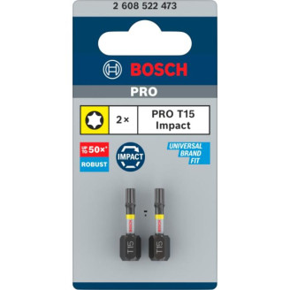 PRO Impact Control T15 25мм біти  2шт