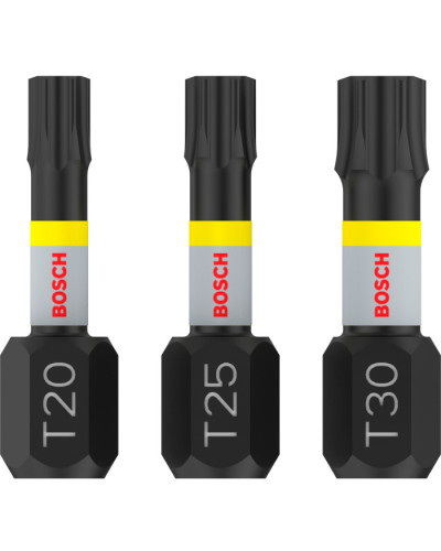 PRO Impact Control T20/T25/T30 25мм біти  3шт