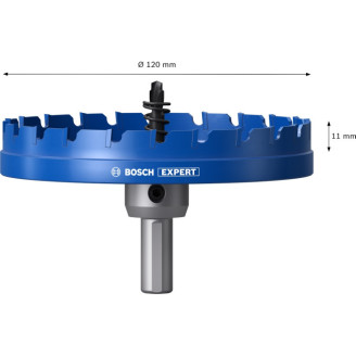 EXPERT Коронка Bosch Sheet Metal Arbored 120 мм HS