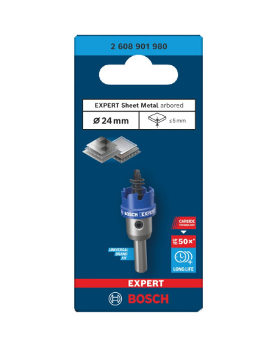 EXPERT Коронка Bosch Sheet Metal Arbored 24 мм HS  - фото 3