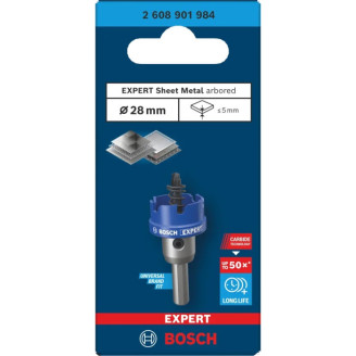 EXPERT Коронка Bosch Sheet Metal Arbored 28 мм HS