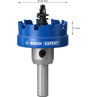 EXPERT Коронка Bosch Sheet Metal Arbored 43 мм HS