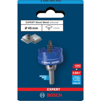 EXPERT Коронка Bosch Sheet Metal Arbored 46 мм HS