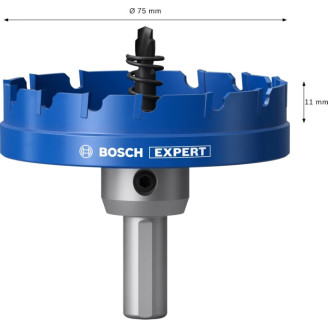 EXPERT Коронка Bosch Sheet Metal Arbored 75 мм HS