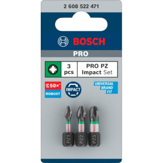 PRO Impact Control PZ1/PZ2/PZ3 біти  25 мм, 3шт