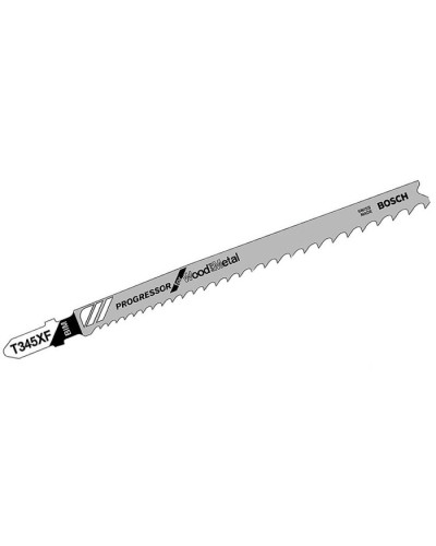 PRO 100 Лобзикових ПИЛОК T 345 XF Progressor for Wood and Metal, BIM, 132 мм