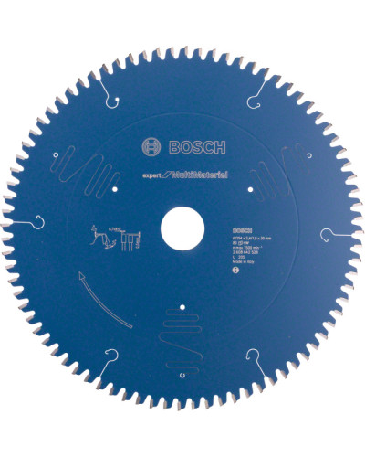 Пильний диск Bosch 254x30x2.4 / 1.8 80T Expert for Multimaterial TCG neg