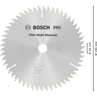 Пильный диск Bosch 190x24x20 мм 54 MULTIMATER
