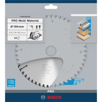 Пильный диск Bosch 190x24x20 мм 54 MULTIMATER