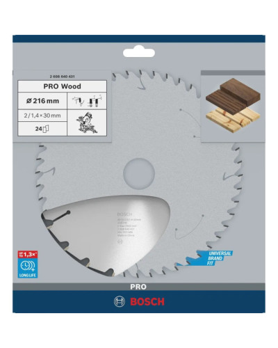 Пильний диск Bosch 216x2x30 мм 24 OPTILINE  - фото 4