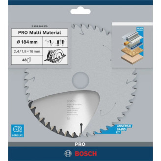 PRO Пиляльний диск for Multi Material, 184x24x16 мм