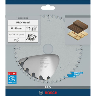 Пильный диск Bosch 150x24x20 мм 24 OPTILINE