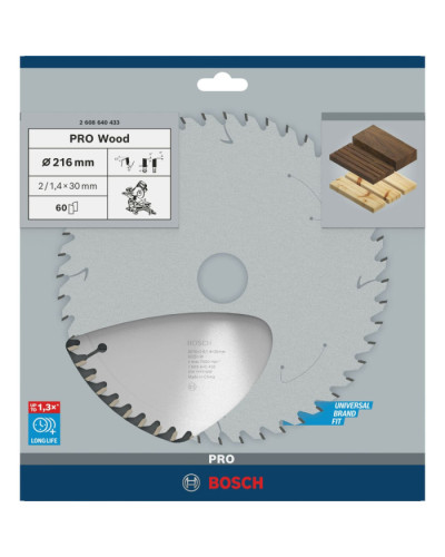 Пильний диск Bosch 216x2x30 мм 60 OPTILINE  - фото 2