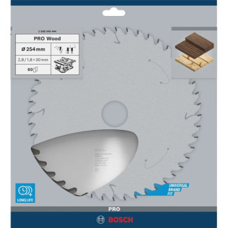 Пильний диск Bosch 254x28x30 мм 60 GCM 10