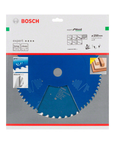 Пильный диск Bosch 250x30x2.4/1.8x40T Expert for Wood  - фото 2