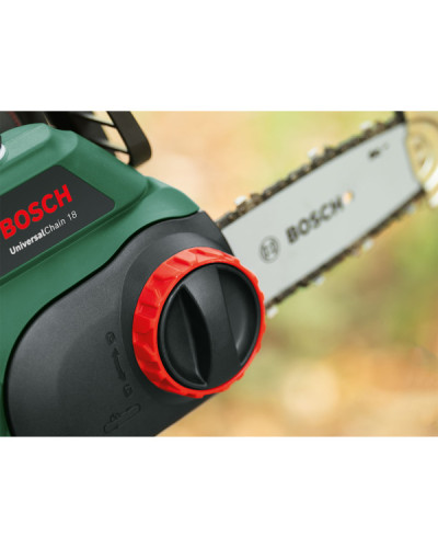 Аккумуляторная цепная пила Bosch UniversalChain 18 с 1 акб PBA 18V 2,5 Ah W-B и з/у AL 1820 CV  - фото 4