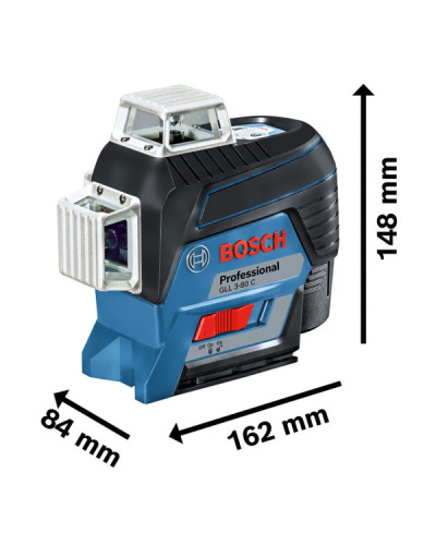 Лазерний рівень (нівелір) Bosch GLL 3-80 C (12 V) + BM 1 + L-Boxx  - фото 5