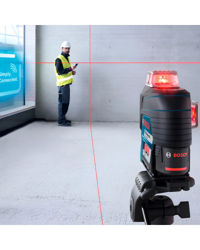 Линейный лазерный нивелир Bosch GLL 3-80 C Professional с LR 7, BM 1, 1 акб GBA 12V 2.0 Ah, з/у GAL 1230 CV, L-Boxx 136  - фото 5