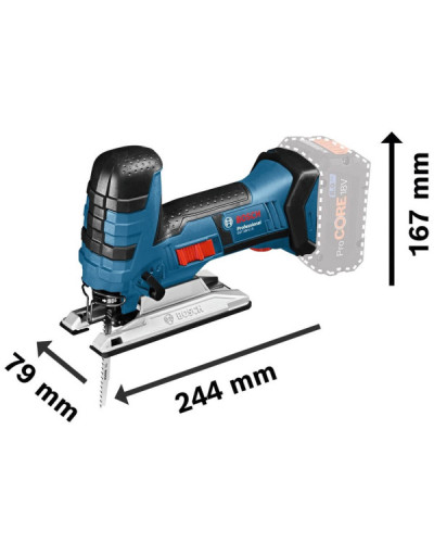 Аккумуляторный лобзик Bosch GST 18V-LI S Professional, без акб и з/у  - фото 14