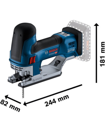 Аккумуляторный лобзик Bosch GST 18V-155 SC Professional, без акб и з/у  - фото 12